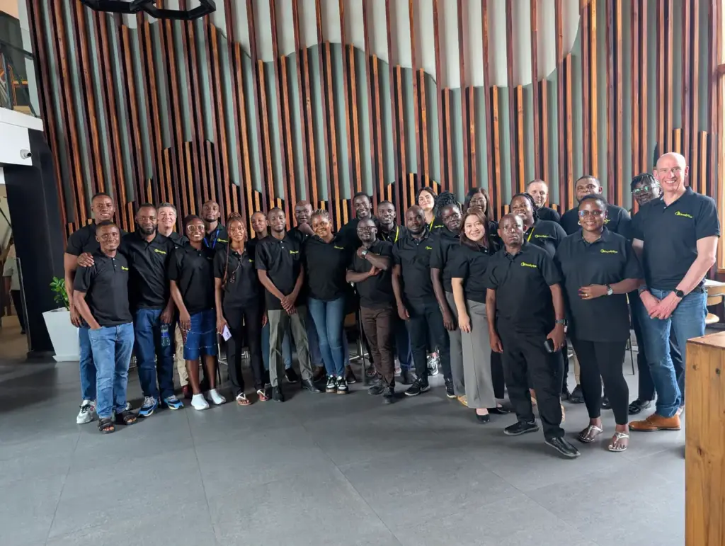 Desalytics colleagues gathered for a team photograph